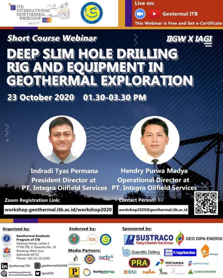 Short Course Webinar: Deep Slim Hole Drilling Rig and Equipment in Geothermal Exploration