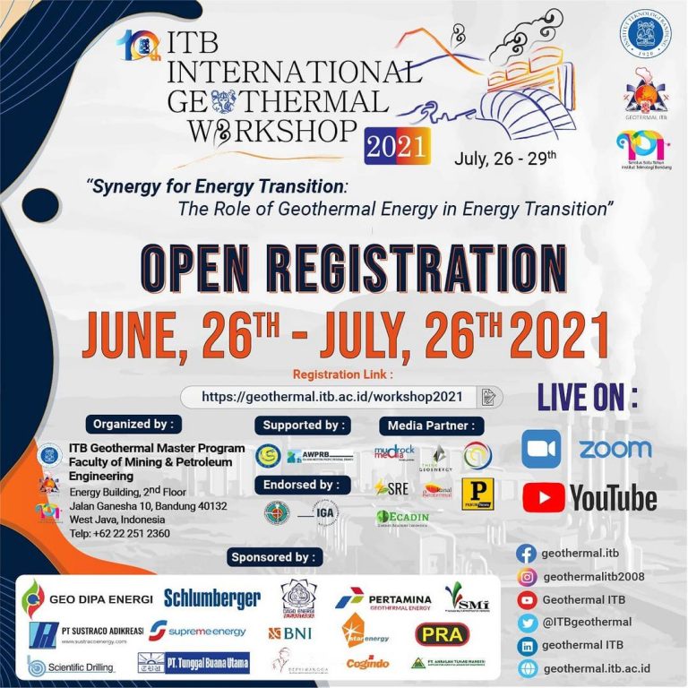 [26-29 JUL. 2021] ITB International Geothermal Workshop