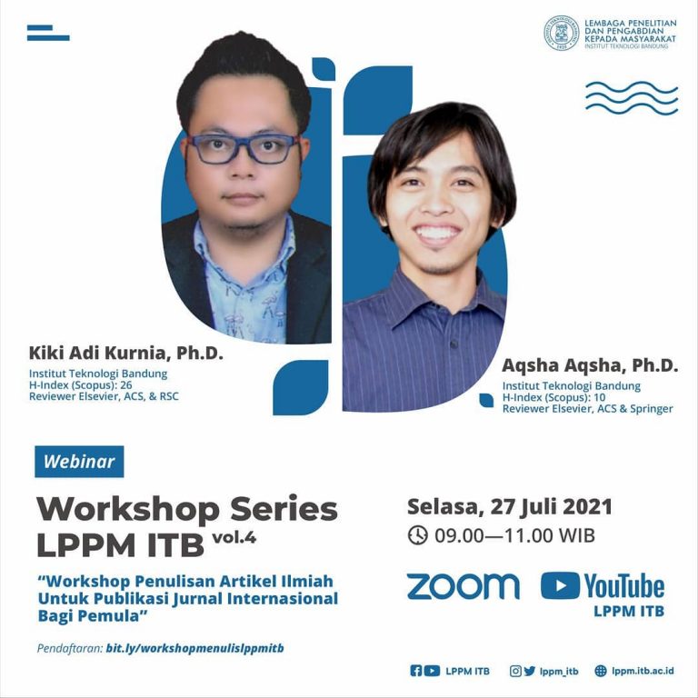 [27 JUL. 2021] Webinar Workshop Series LPPM ITB Vol. 4