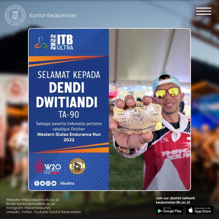 Alumni ITB, Pelari Indonesia Pertama di Western States Endurance Run (WSER) 2022
