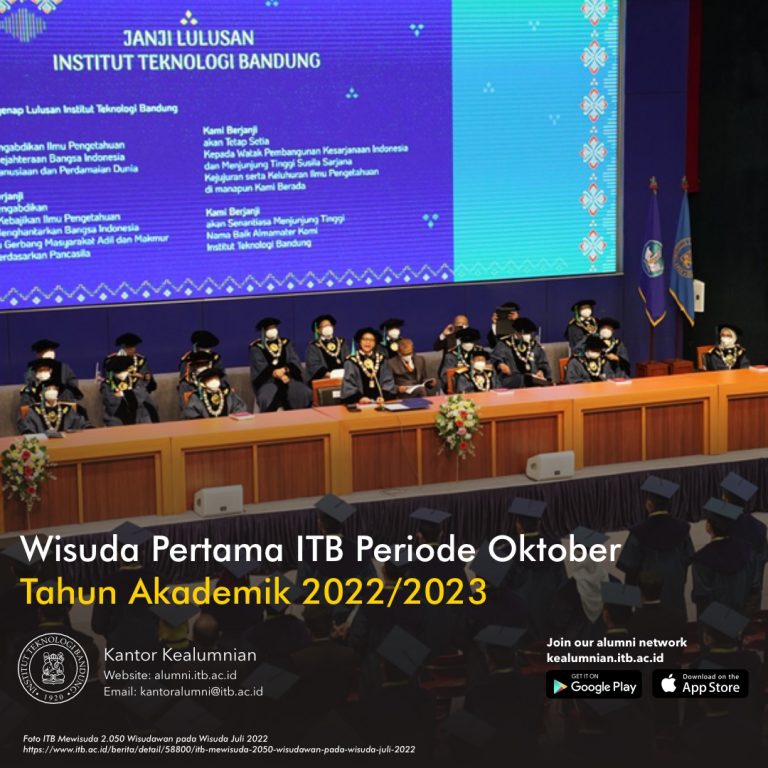 Wisuda Pertama ITB Periode Oktober Tahun Akademik 2022/2023