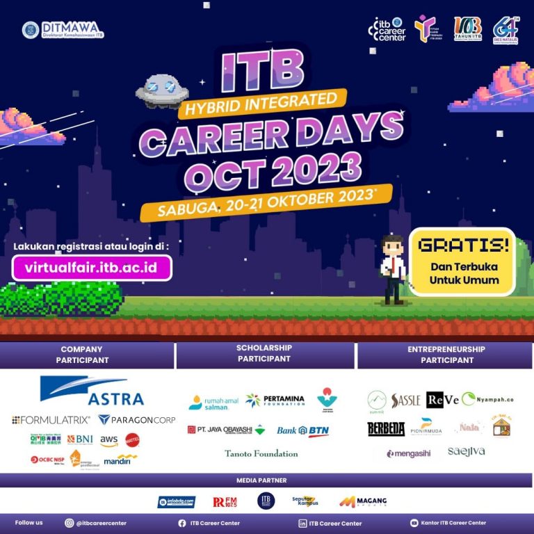 [20-21 OCT 2023] ITB INTEGRATED CAREER DAYS OCTOBER 2023