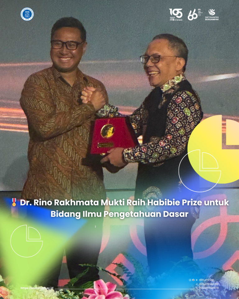 Dr. Rino Rakhmata Mukti Raih Habibie Prize untuk Bidang Ilmu Pengetahuan Dasar