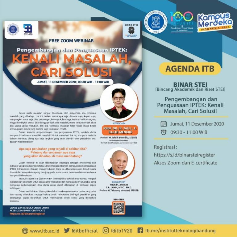 [11 Dec. 2020] Development and Mastery of Science and Technology: Identify Problems, Find Solutions!