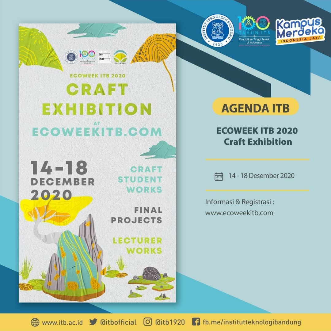 [14-18 Dec. 2020] ECOWEEK ITB 2020 Craft Exhibition