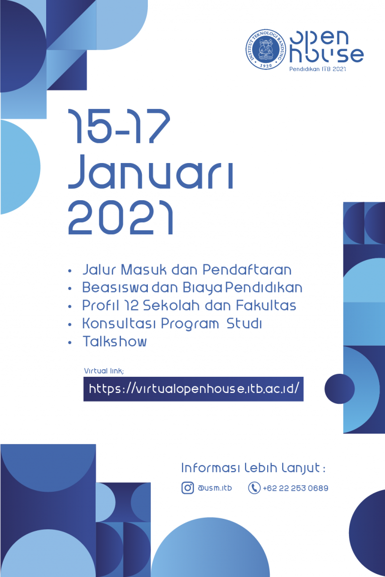 [15-17 JAN. 2021] Open House Virtual ITB