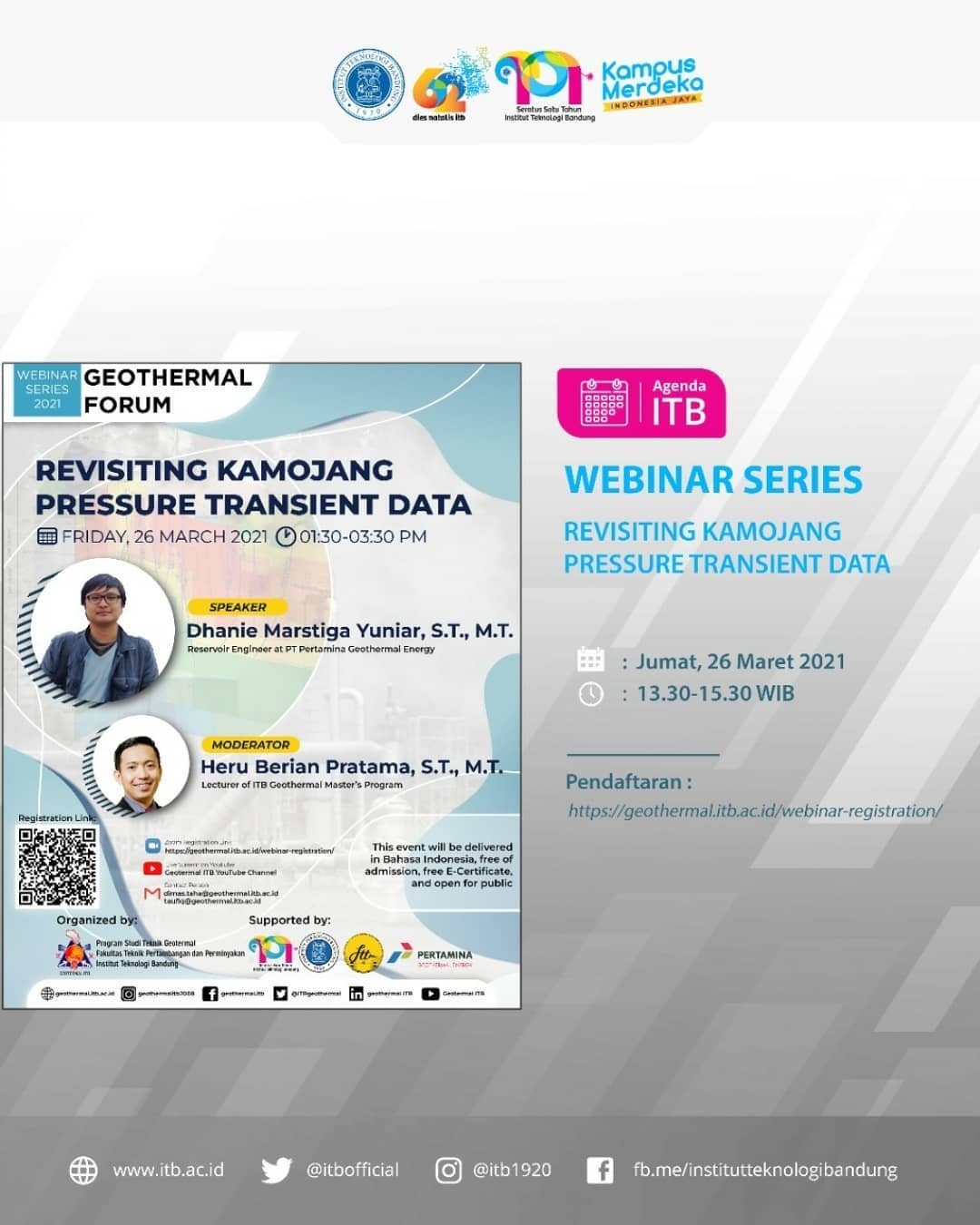 [26 MAR. 2021] Geothermal Forum Revisiting Kamojang Pressure Transient Data