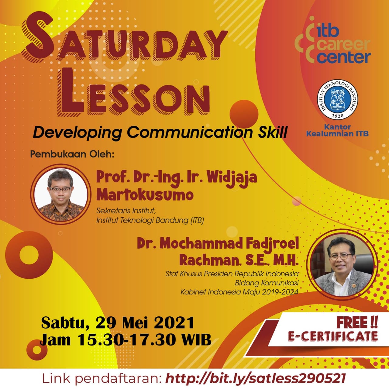 [29 Mei 2021] Saturday Lesson: Developing Communication Skill