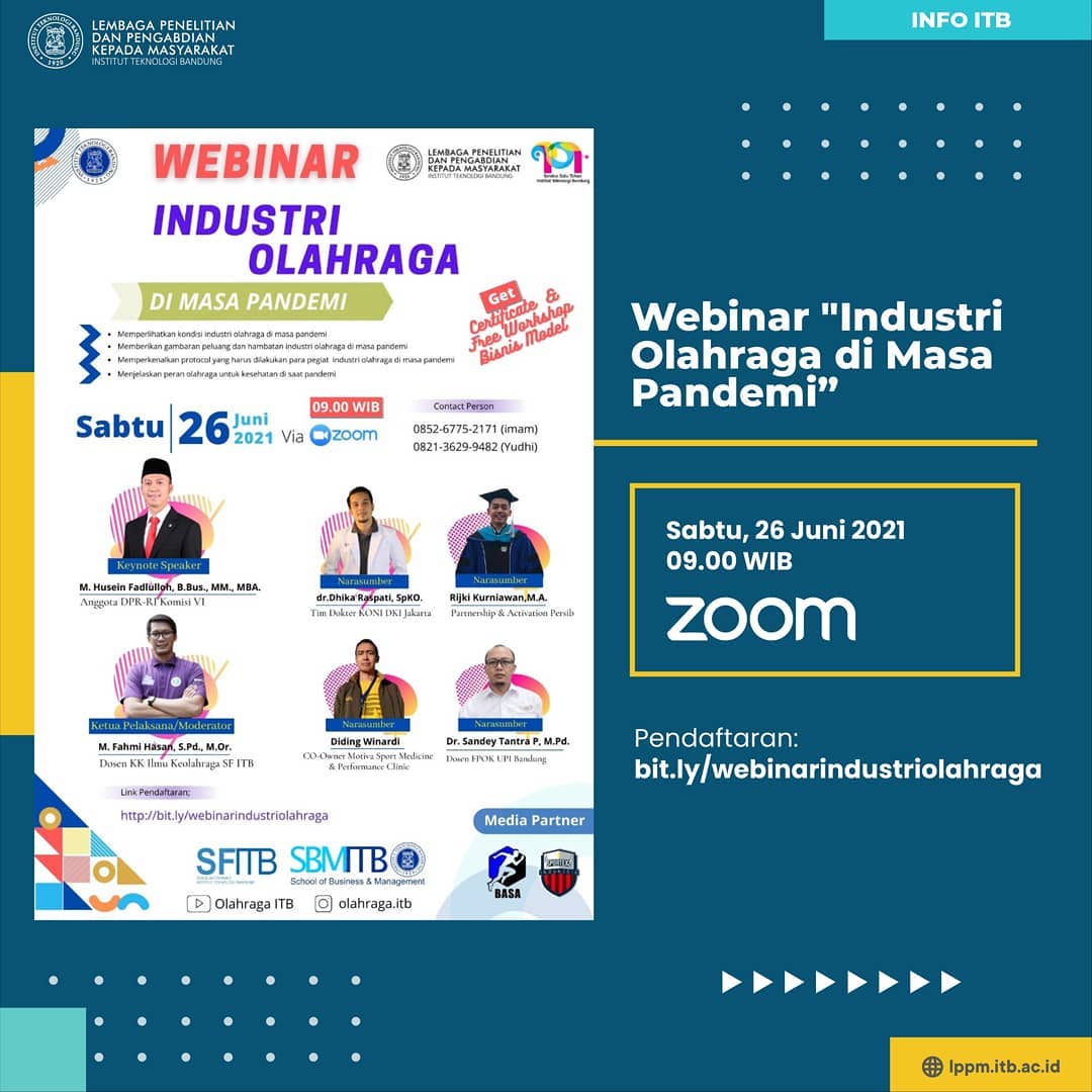 [26 JUN. 2021] Webinar “Industri Olahraga di Masa Pandemi”