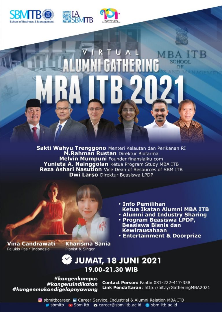 [18 JUN. 2021] VIRTUAL Alumni Gathering MBA ITB 2021