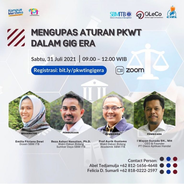 [31 JUL. 2021] Mengupas Aturan PKWT dalam Era GIG