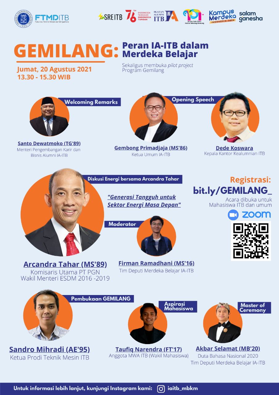 [20 AGU. 2021] Webinar GEMILANG: “Peran IA-ITB dalam Merdeka Belajar”