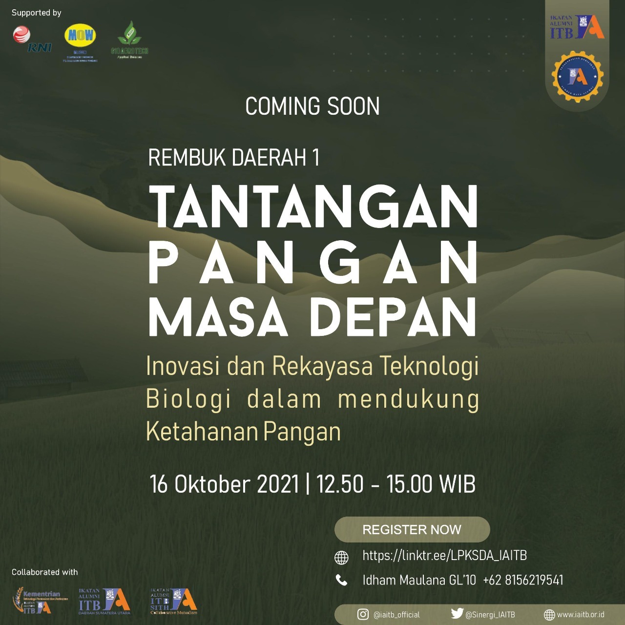 Rembuk Daerah I IA-ITB : Tantangan Pangan Masa Depan