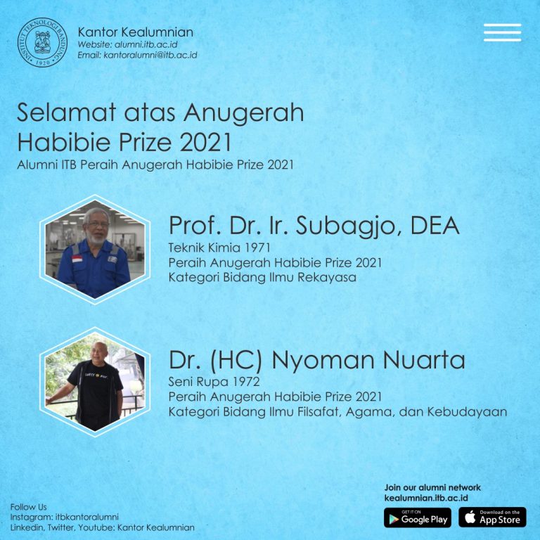 Alumni ITB Peraih Anugerah Habibie Prize 2021