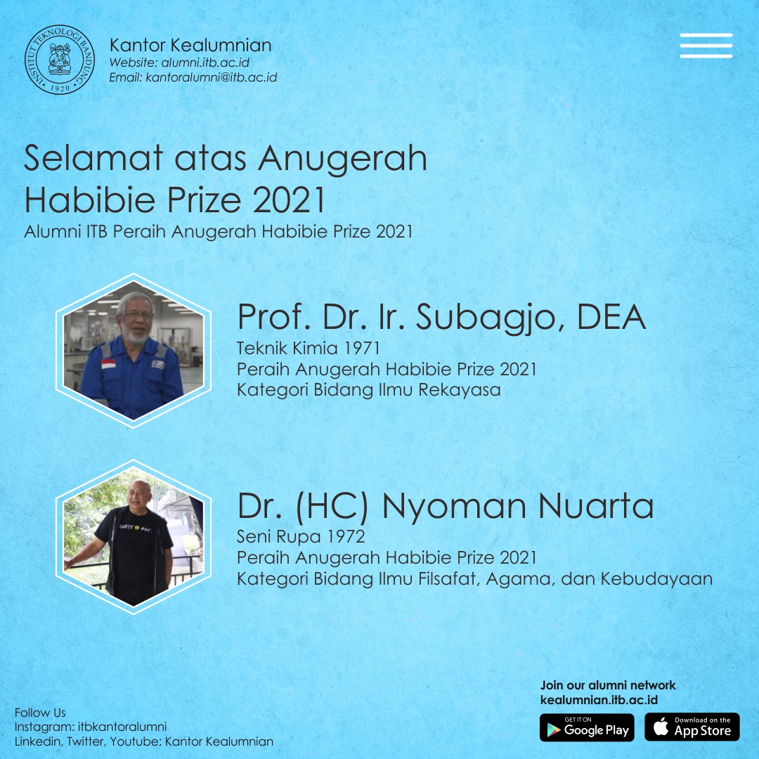 Alumni ITB Peraih Anugerah Habibie Prize 2021
