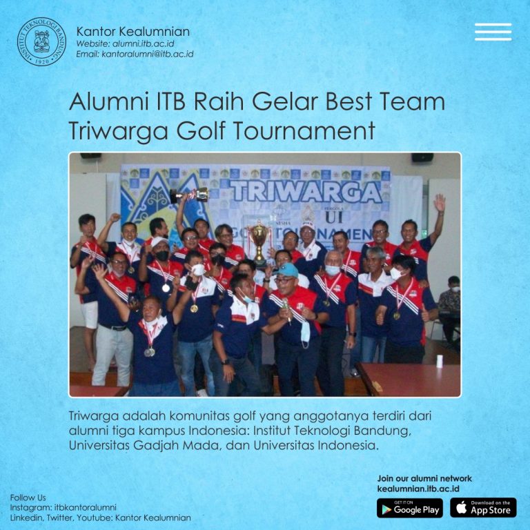 Alumni ITB Raih Gelar Best Team Triwarga Golf Tournament
