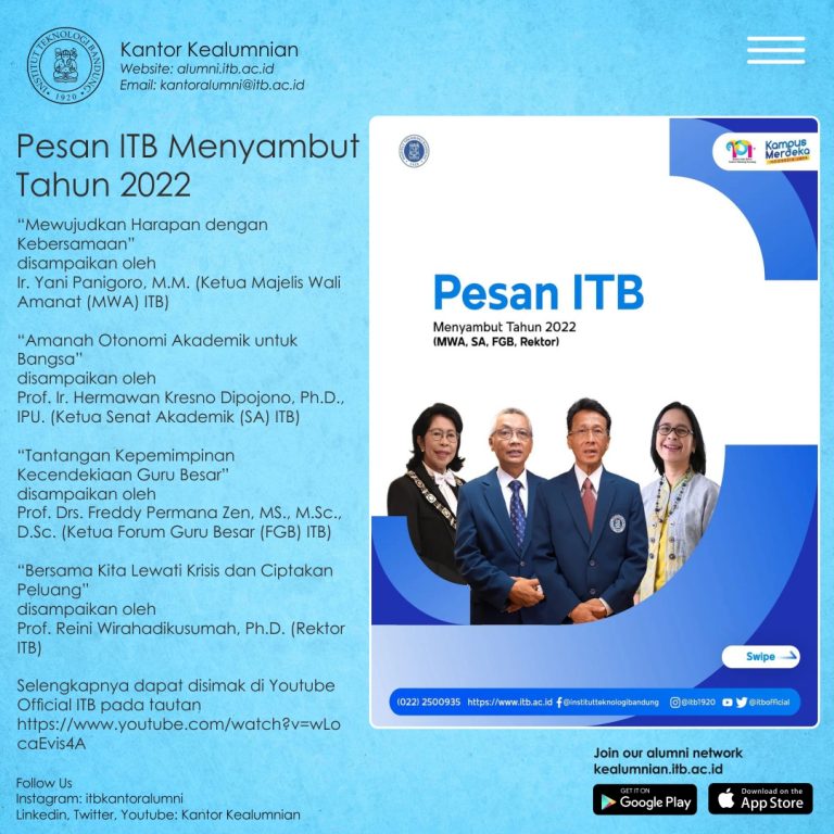 Pesan ITB Menyambut Tahun 2022