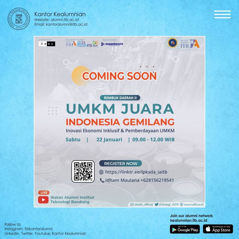 Rembuk Daerah II IA-ITB membahas Inovasi Ekonomi Inklusif & Pemberdayaan UMKM