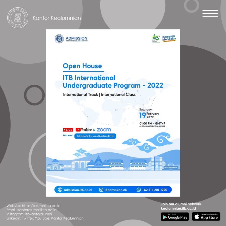 [19 FEB 2022] Open House ITB International Undergraduate Program 2022