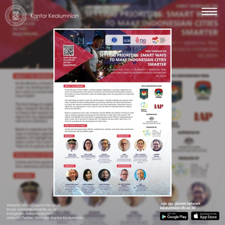 [10 MAR 2022] Joint Webinar on Setting Priorities: Smart Ways to Make Indonesian Cities Smarter
