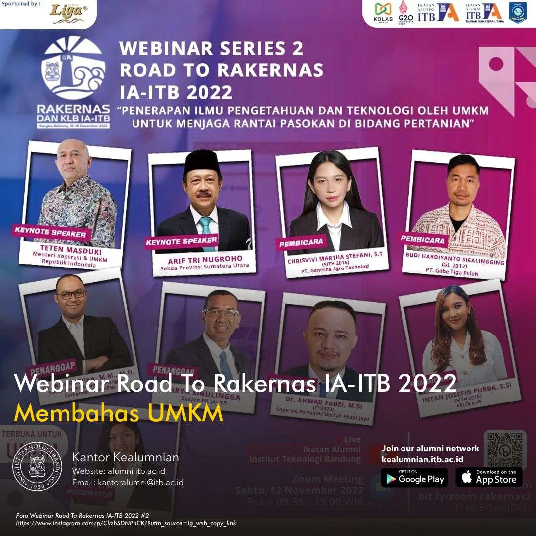 Webinar Road To Rakernas IA-ITB 2022 Berlanjut, Kali Ini Membahas UMKM