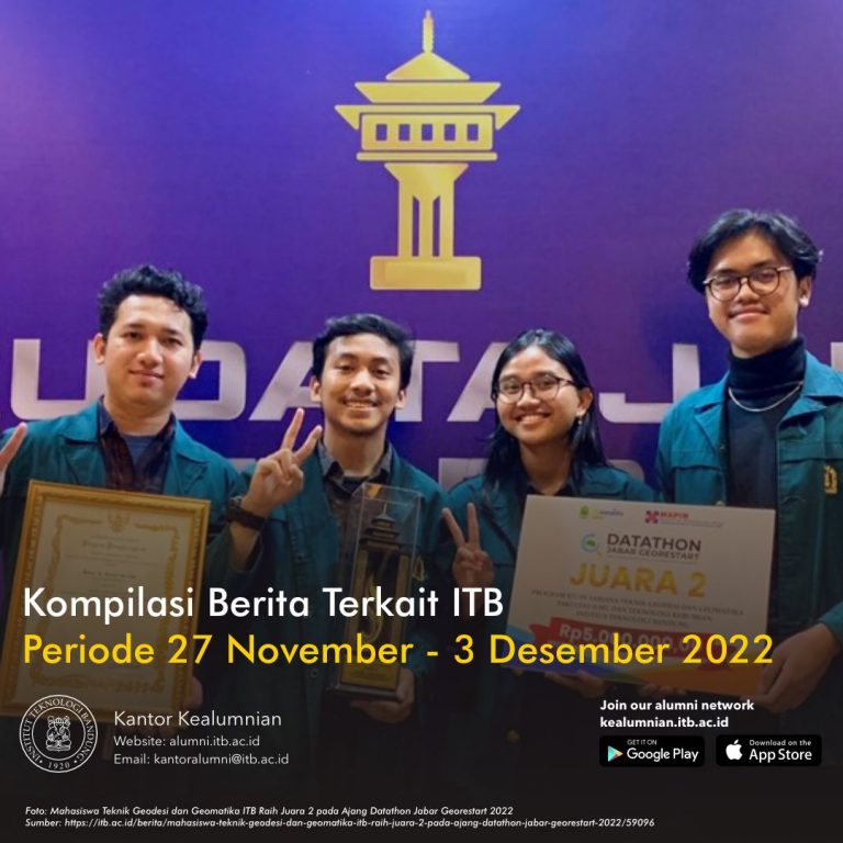 Kompilasi Berita Periode 27 November – 3 Desember 2022 Terkait ITB