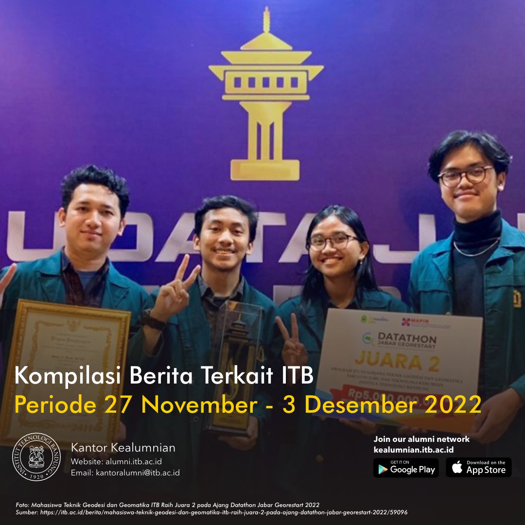 Kompilasi Berita Periode 27 November – 3 Desember 2022 Terkait ITB