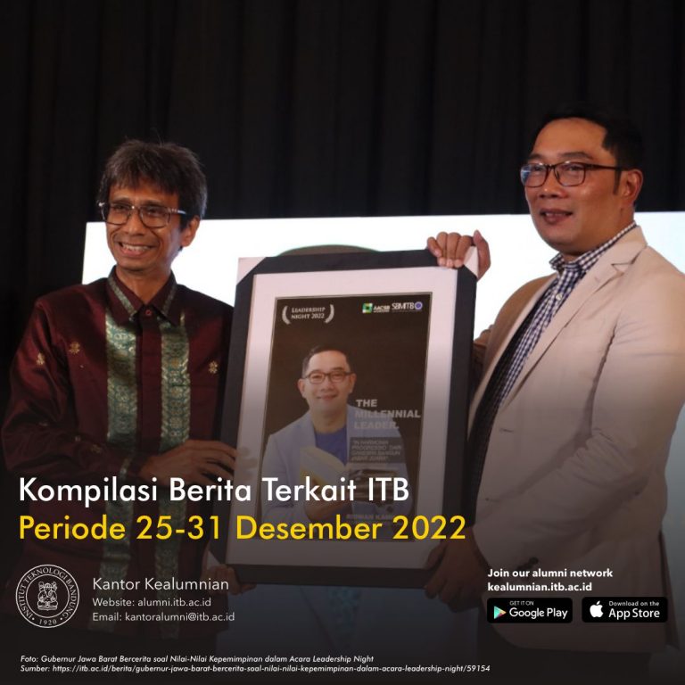 Kompilasi Berita Periode 25-31 Desember 2022 Terkait ITB