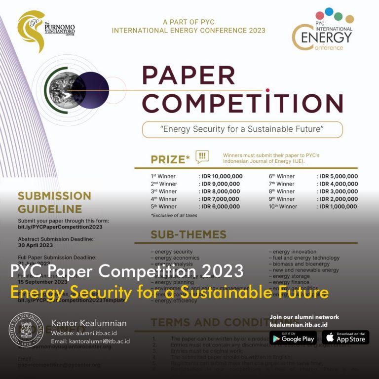 PYC Paper Competition 2023: Energy Security for a Sustainable Future