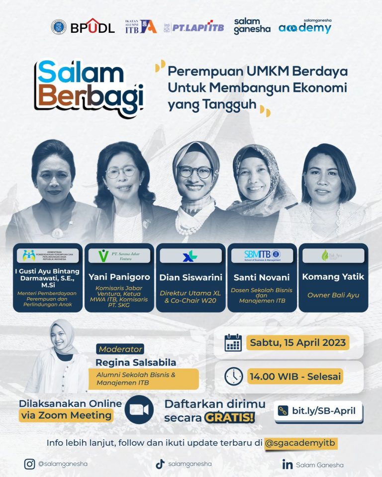 [15 APR 2023] Webinar Nasional “Perempuan UMKM Berdaya untuk Membangun Ekonomi yang Tangguh”
