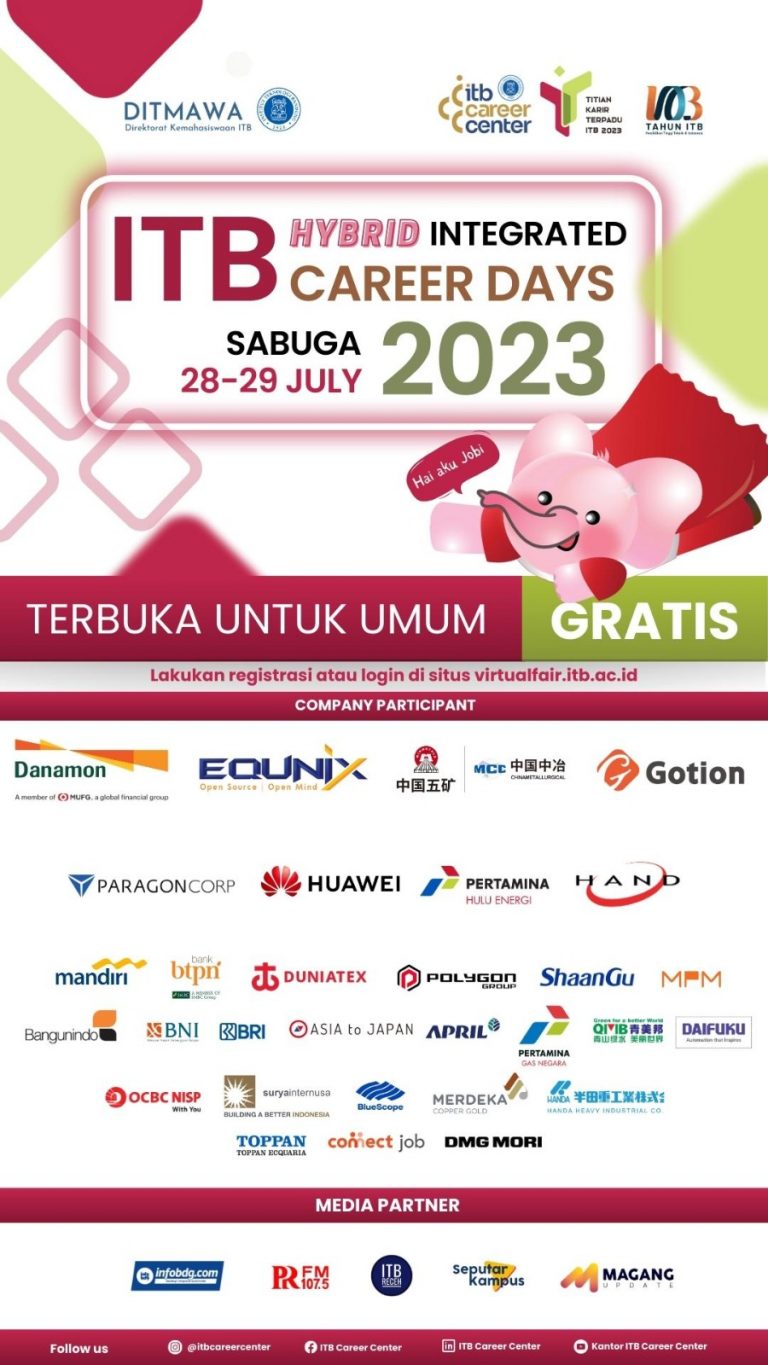 [28-29 JUL 2023] ITB Hybrid Integrated Career Days