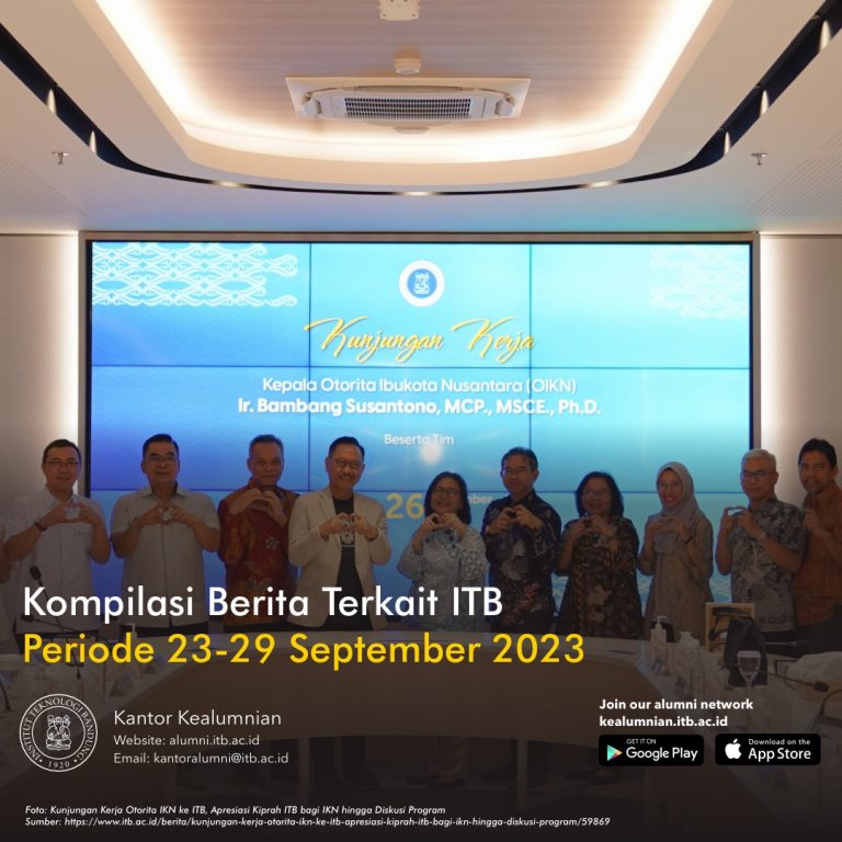 Kompilasi Berita Periode 23-29 September 2023 Terkait ITB