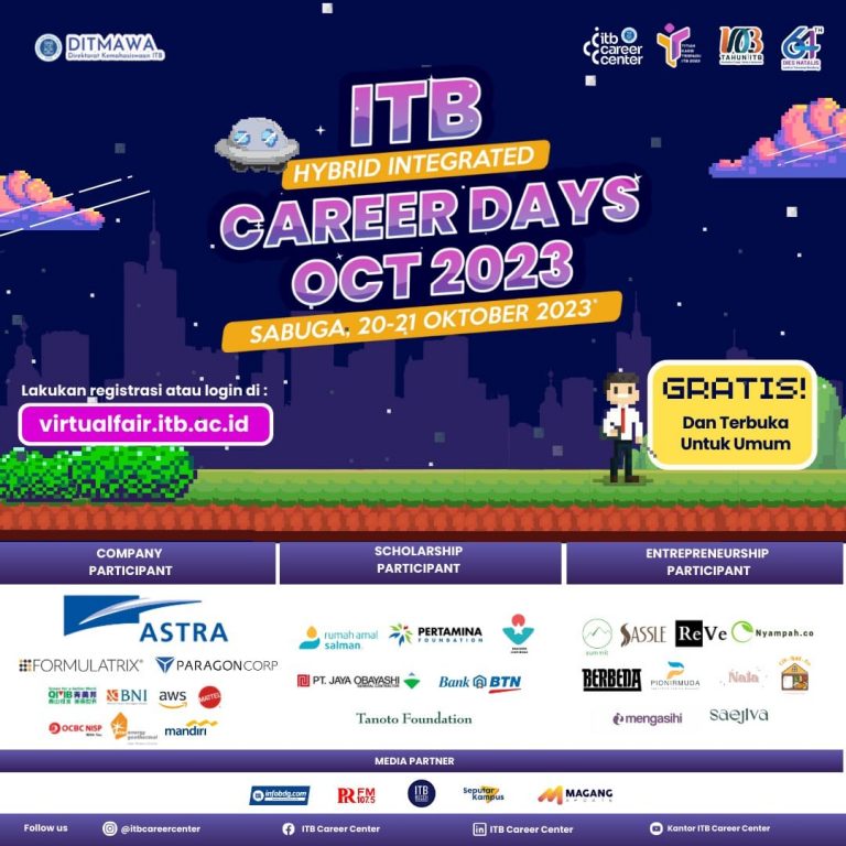 [20-21 OCT 2023] ITB INTEGRATED CAREER DAYS OCTOBER 2023