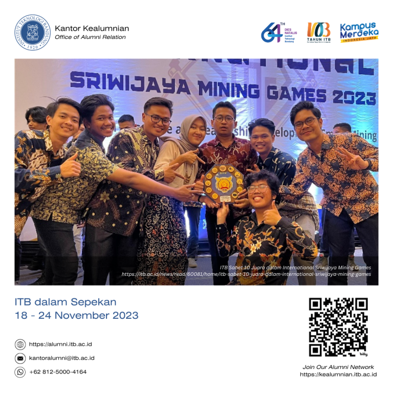 Kompilasi Berita Periode 18 – 24 November 2023 Terkait ITB