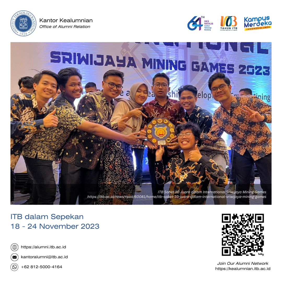 Kompilasi Berita Periode 18 – 24 November 2023 Terkait ITB