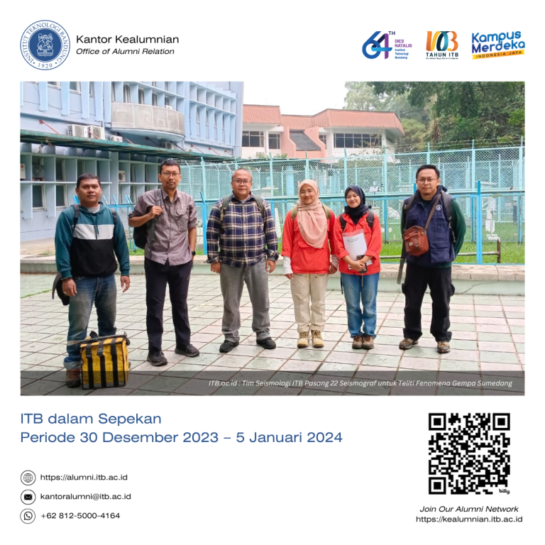 ITB dalam Sepekan, Periode 30 Desember 2023 – 5 Januari 2024