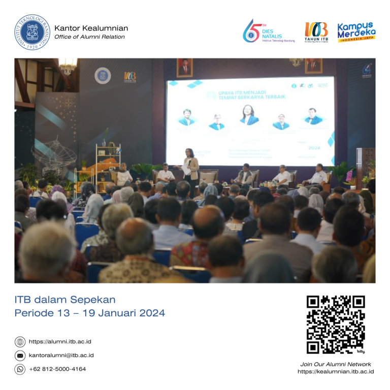 ITB dalam Sepekan Periode 13 – 19 Januari 2024