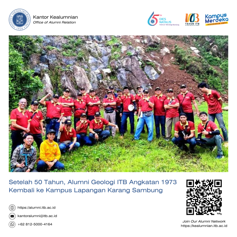 Setelah 50 Tahun, Alumni Geologi ITB Angkatan 1973 Kembali ke Kampus Lapangan Karang Sambung