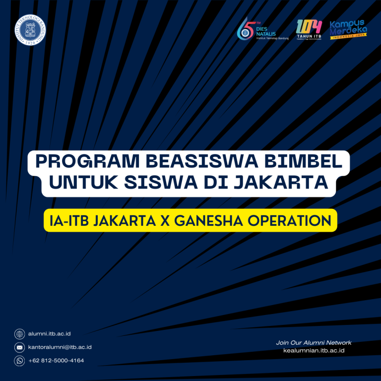 IA-ITB Jakarta Gandeng Ganesha Operation Gulirkan Program Beasiswa Bimbel untuk Siswa di Jakarta