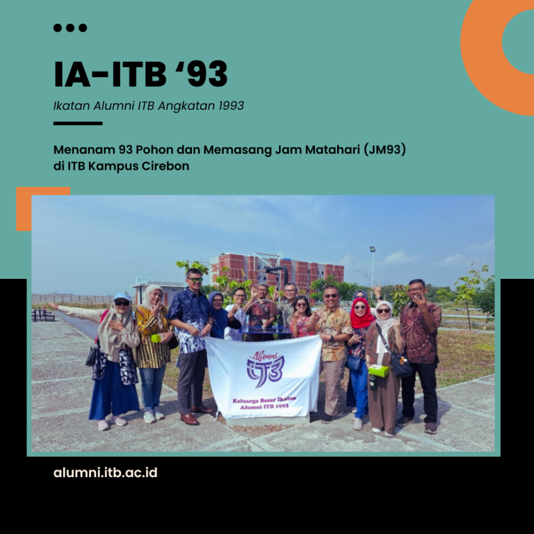 ITB ’93 Menanam 93 Pohon dan Memasang Jam Matahari (JM93) di ITB Kampus Cirebon