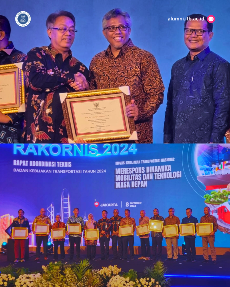 Alumni ITB Raih Penghargaan Tokoh Transportasi Nasional 2024