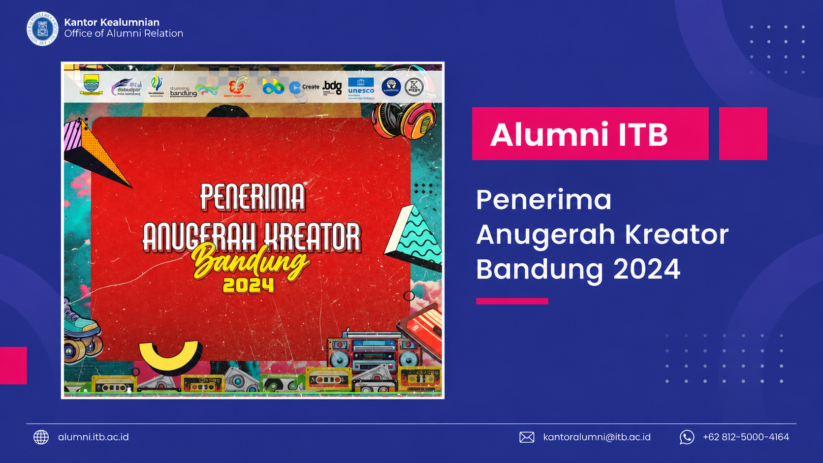 Alumni ITB Menerima Penghargaan Anugerah Kreator Bandung 2024