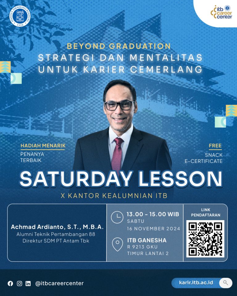 Saturday Lesson “Strategi Karier Setelah Lulus”