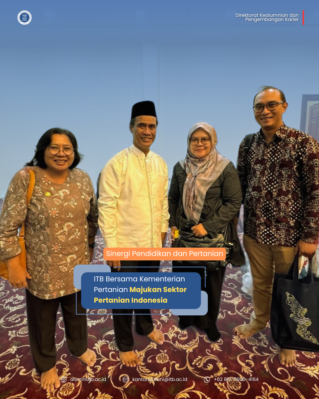 Sinergi Pendidikan dan Pertanian: ITB Bersama Kementerian Pertanian Majukan Sektor Pertanian Indonesia