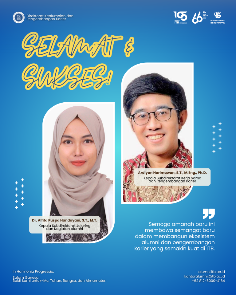 Rektor ITB Lantik Pejabat Unit Kerja Pendukung untuk Periode 2025–2027