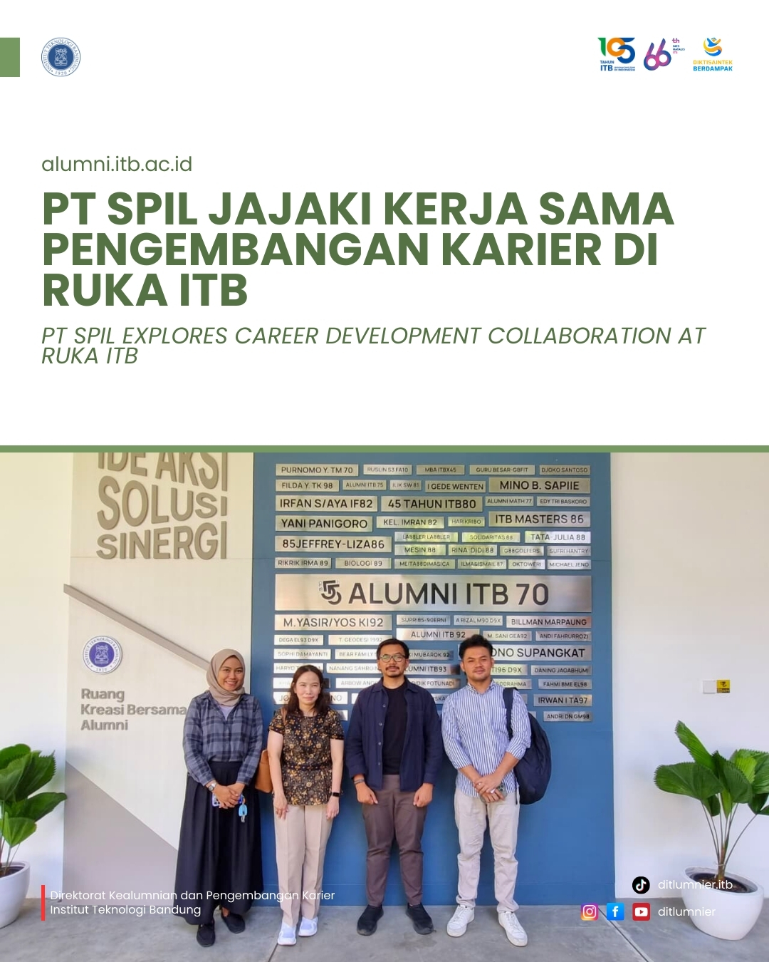 PT SPIL Jajaki Kerja Sama Pengembangan Karier di RuKA ITB