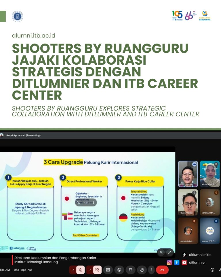 Shooters by Ruangguru Jajaki Kolaborasi Strategis dengan DITLUMNIER dan ITB Career Center