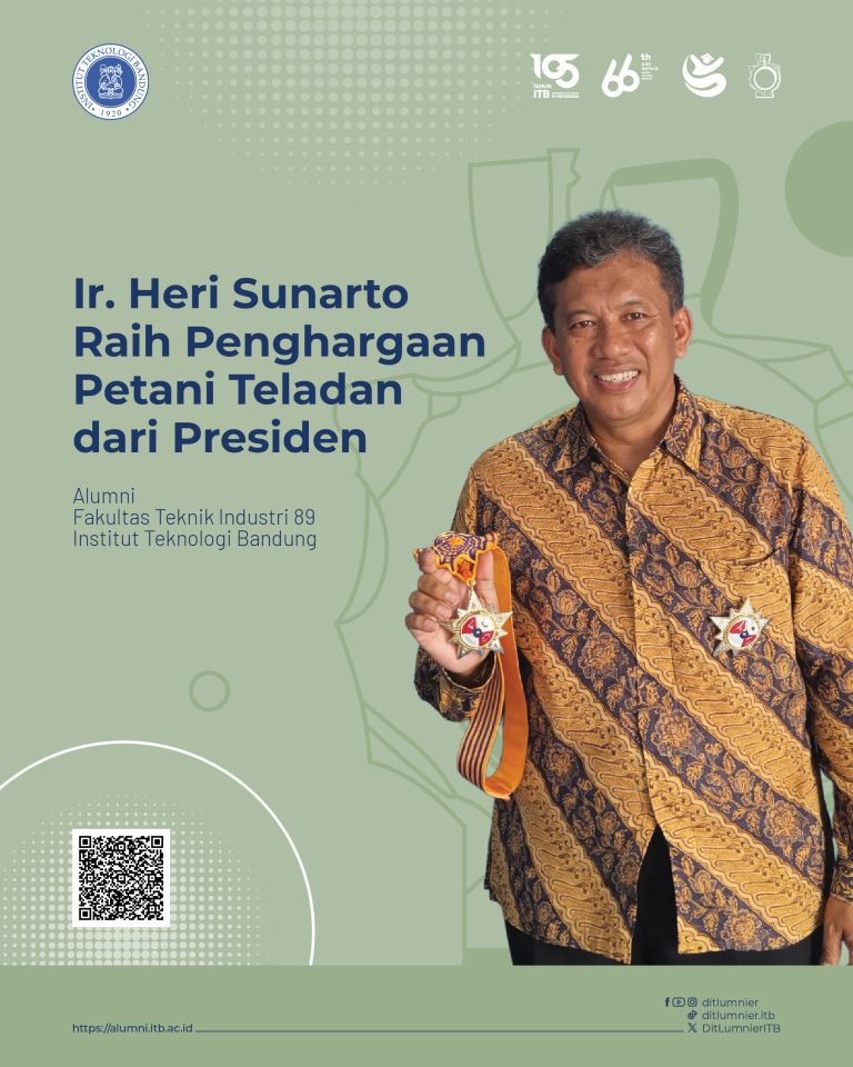 Alumnus Teknik Mesin (FTI 89) ITB Heri Sunarto Terima Penghargaan dari Presiden Prabowo atas Dedikasi dan Inovasi Pertanian Terintegrasi Berkelanjutan