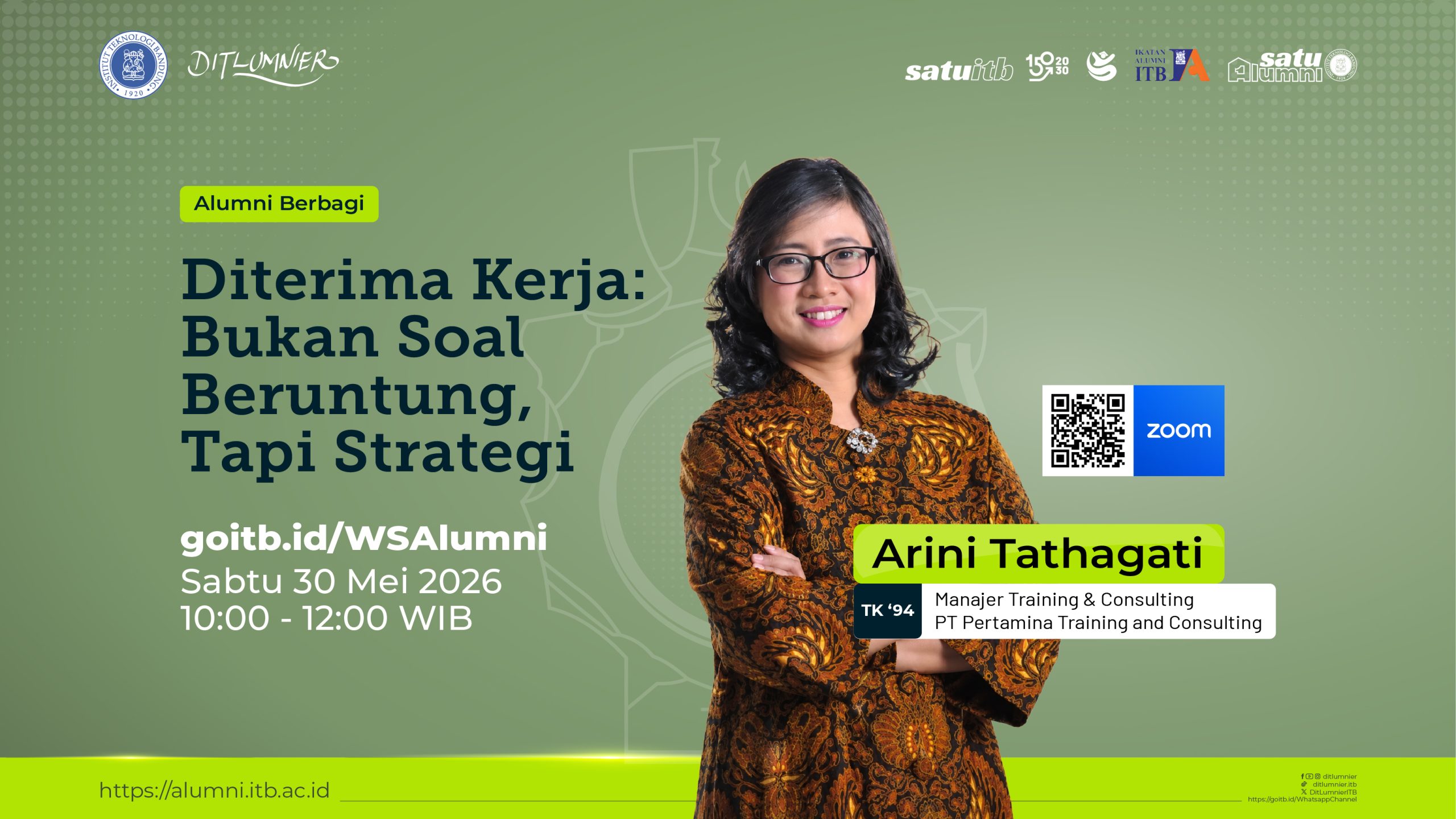 Alumni Berbagi: Arini Tathagati Bagikan Strategi Sukses Menembus Dunia Kerja